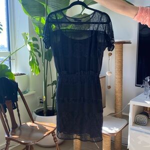 Sandro Black Lacey Dress